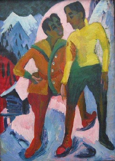 Ernst Ludwig Kirchner Two Brothers, France oil painting art